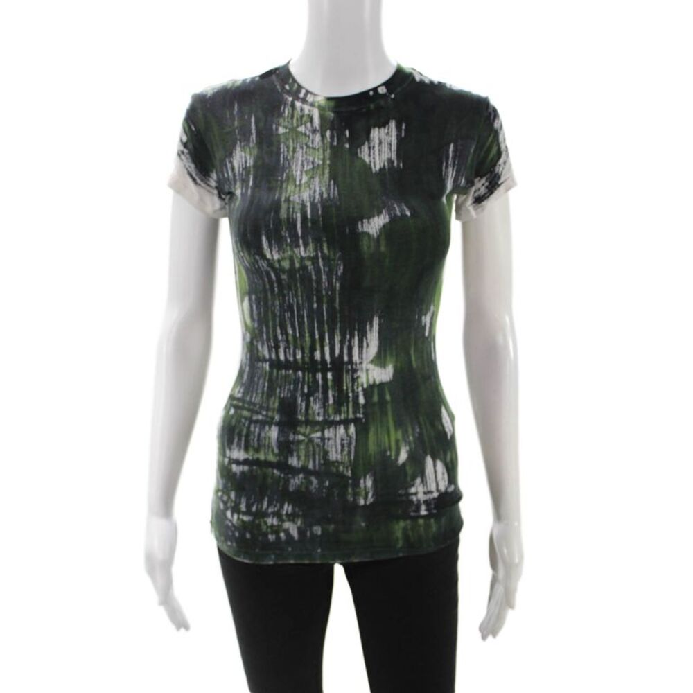 Heyne Bogut Women Basic Black Crew Neck Short Sleeve Tee Rayon Spandex Size 1